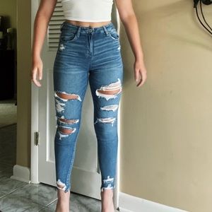 American eagle skinny ripped jeans